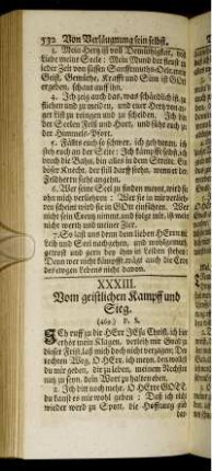 XXXIII. Vom geistlichen Kampff und Sieg.