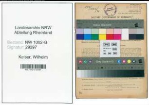 Entnazifizierung Wilhelm Kaiser, geb. 17.02.1895 (Haendler)