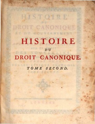 Histoire Du Droit Canonique Et Du Gouvernement De L'Eglise, 2