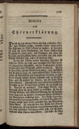 Abbitte und Ehrenerklärung