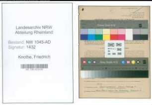 Entnazifizierung Friedrich Knothe , geb. 01.06.1910 (Angestellter)