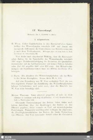 2 F. Wasserdampf
