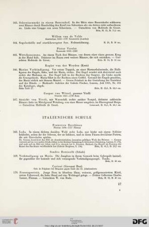 Italienische Schule (Nr. 168-189)