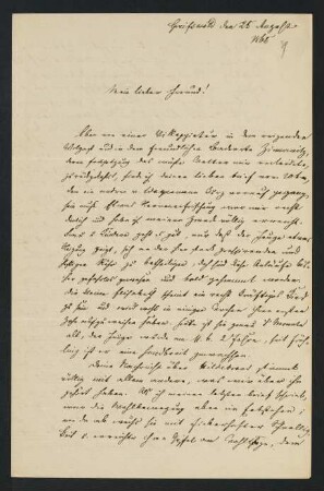 39r-40v, Brief: Greifswald den 25. August 1865