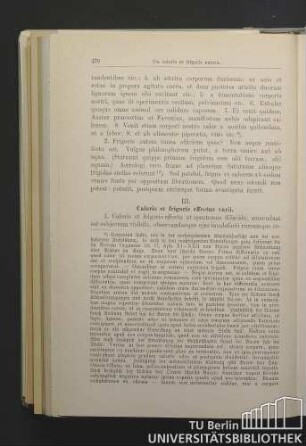 III. Caloris et frigoris effectus varii. / III. Mannigfache Wirkungen der Wärme und der Kälte.