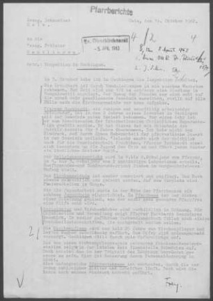 Gechingen: Inspektionsbericht 1962