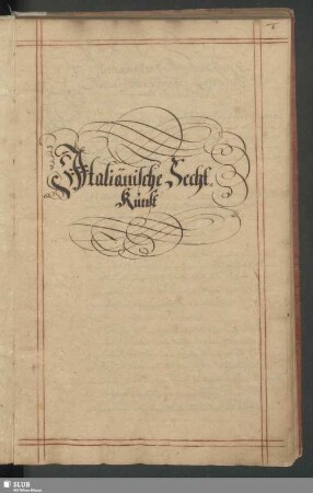Italiänische Fecht-Kunst - Mscr.Dresd.C.91