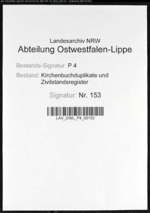 Kirchenbuchduplikate der katholischen Gemeinde Huckarde (GHT 1818-1820, GHT 1824-1840). (Gemeinde: Huckarde, katholische Gemeinde)