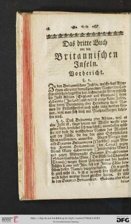 Das dritte Buch von den Britannischen Inseln