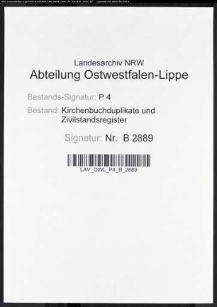 Belege zum Heiratsregister der Munizipalität Breckerfeld (H 1811)