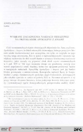 47.1999: Wybrane zagadnienia narracji obrazowej na przykładzie Apokalipsy z Angers