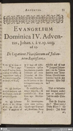 Evangelium Dominica IV. Adventus