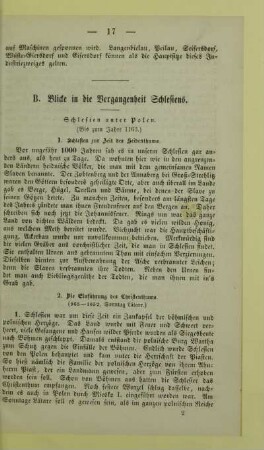 B. Blicke in die Vergangenheit Schlesiens