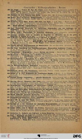 Geschichte / Kulturgeschichte / Reisen (Nr. 204-263)