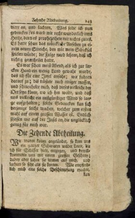 Die Zehende Abtheilung
