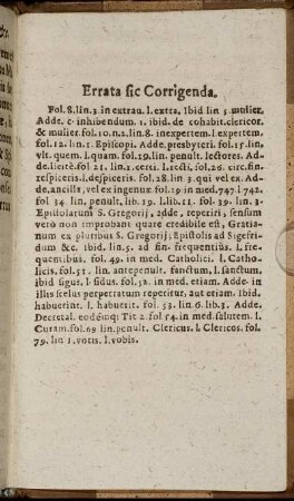 Errata sic Corrigenda.