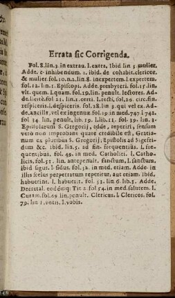 Errata sic Corrigenda.