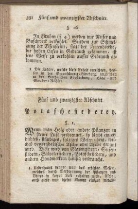 Fünf und zwanzigster Abschnitt. Potaschesiederey.