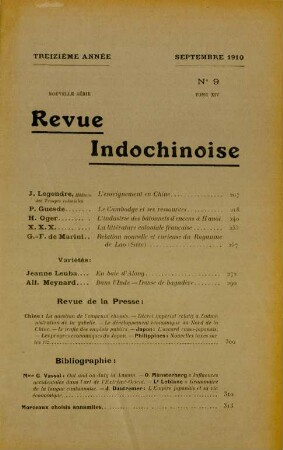 Septembre 1910. No. 9