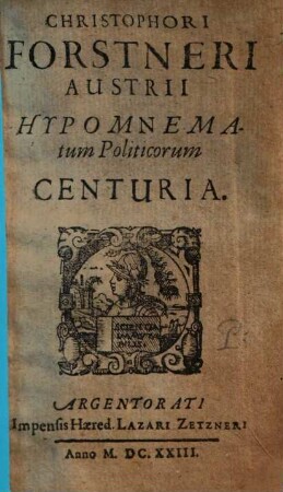 Hypomnematum Politicorum centuria