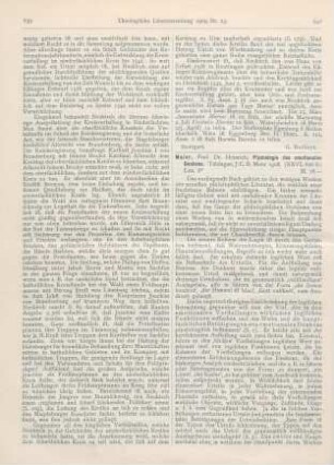 640-642 [Rezension] Maier, Heinrich, Psychologie des emotionalen Denkens