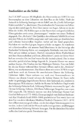 Studienfahrt an die Schlei