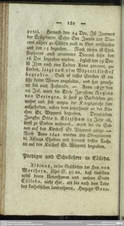 Prediger und Schullehrer in Cölleda