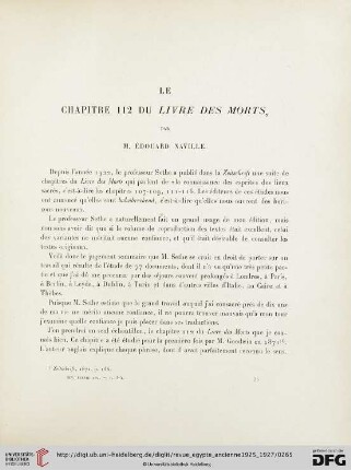 Le chapitre 112 du Livre des morts