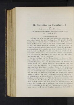 Die Dissociation von Wasserdampf. II.