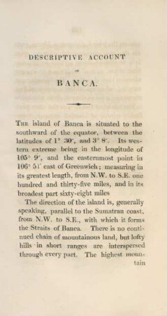 Descriptive account of Banca
