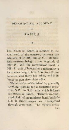 Descriptive account of Banca