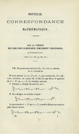 Sur la théorie des fonctions numériques simplement périodiques.