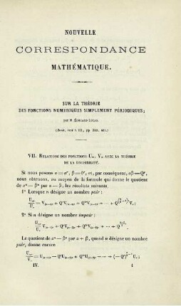 Sur la théorie des fonctions numériques simplement périodiques.