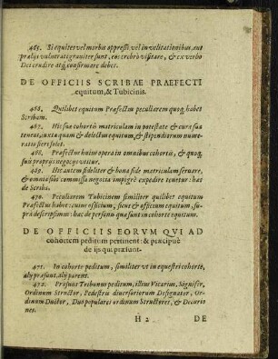 De Officiis Eorum Qui Ad cohortem peditum pertinent: & praecipue de ijs qui praesunt
