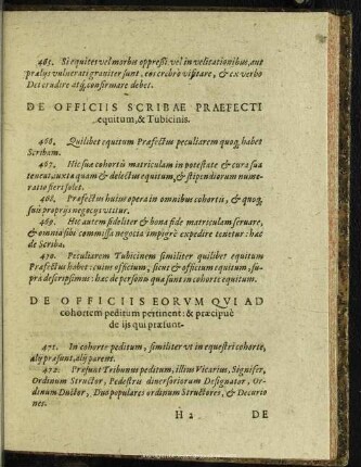 De Officiis Eorum Qui Ad cohortem peditum pertinent: & praecipue de ijs qui praesunt