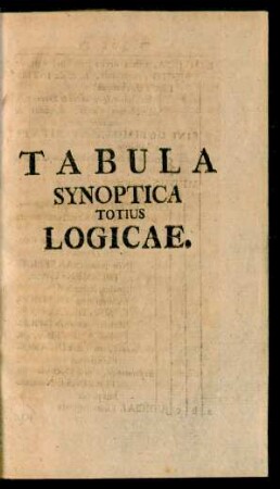 Tabula Synoptica Totius Logicae