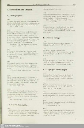 1.1. Bibliographien