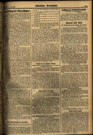 Zweite Ausgabe vom Mittwoch, den 13. Mai 1936.