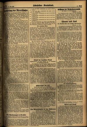 Zweite Ausgabe vom Mittwoch, den 13. Mai 1936.