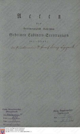 Lippert, Heinrich Ludwig, Dr., Privatdozent in Gießen