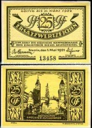 Stettin 25 Pfennig