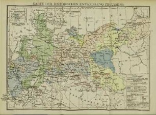 Karte der historischen Entwicklung Preussens