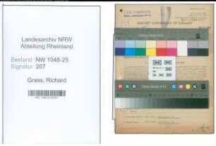Entnazifizierung Richard Grass , geb. 18.09.1913 (Kaufmann)
