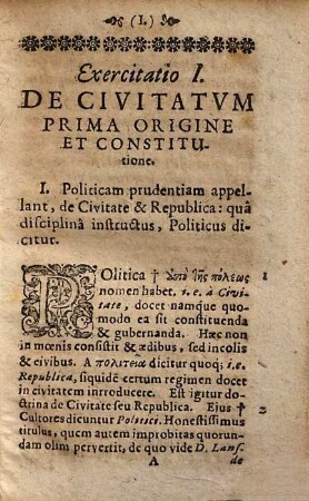 Opusculum politicum : in quo civilis et architectonica prudentia, succincte proposita, exhibetur