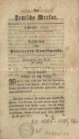 Der Deutsche Merkur, Jg. 1775 (Februar bis Juni)