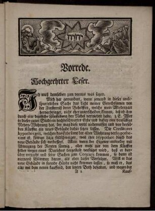 Vorrede. Hochgeehrter Leser