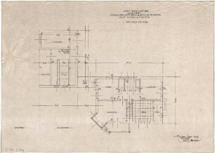 Gsaenger, Gustav; Lenggries (Bayern); Landhaus Baumgartner - Stall- u. Garagenbau mit Wohnhausplanung, jetzt: Wohnhausneubau (Grundriss EG)