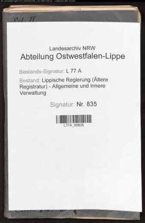 Wiederaufbau des abgebrannten Teils der Stadt Barntrup, Bd. 2