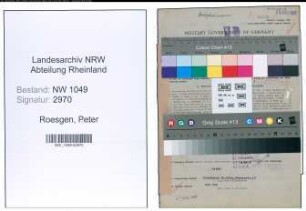 Entnazifizierung Peter Roesgen , geb. 14.07.1902 (Werbefachmann)