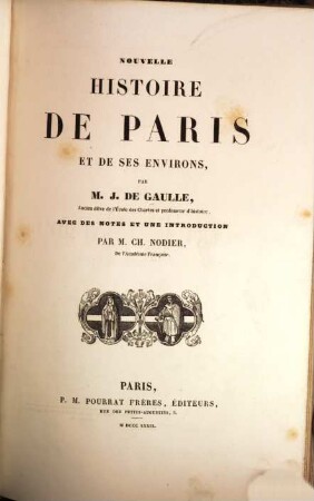 Nouvelle histoire de Paris et de ses environs, 1 (1839)